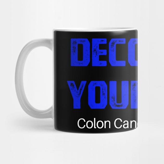 Decoding Your Gut Colon Cancer Symptoms Awareness Ribbon by YourSelf101